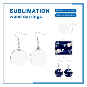 Double-Sided MDF Sublimation Earring Blanks With Nickel-Free Earring Hooks And Jump Rings For Women Girls DIY Jewelry Making