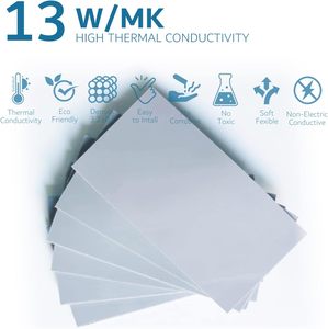 Almohadilla térmica lista para enviar 13W/mK 85x45x1mm Almohadilla de enfriamiento de silicona Resistencia al calor no conductora Relleno de huecos Extreme Odyssey - Product Image 2