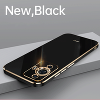 En gros 6D Placage Or Bord TPU Antichoc Cas avec Porte-Anneau pour Huawei Nova 11 Pro Téléphone Cas