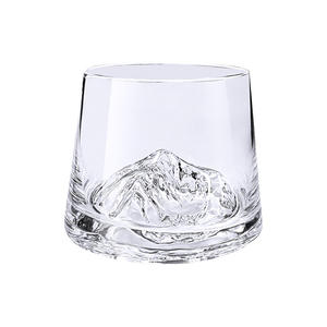 Tazza di birra di vetro trasparente ad alto borosilicato creativa Fujiyama Wine Vodka Whiskey Cup con la montagna all'interno di un bicchiere tazze - Product Image 1