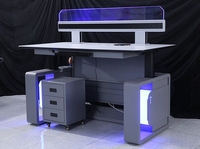 Bureau modulaire personnalisé, console centrale de commande, panneau de commande LED moderne