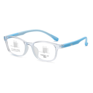 Chong Ai Kids Square Eyeglasses Frame Plano Lenses Blue Light Protection Lightweight Full Frame For Myopia Correction - Product Image 1