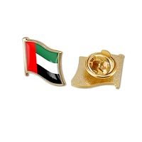 Insigne d'épinglette de drapeau en métal personnalisé plaqué poli souvenir épingle de drapeau personnalisée pour les cadeaux de la fête nationale avec peint coulé