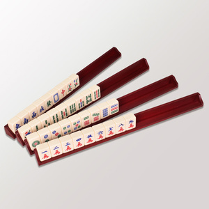 Ensemble de 4 supports de jeu de Mahjong en bois, règle en forme de L de 45 cm, support de Mahjong américain - Product Image 2