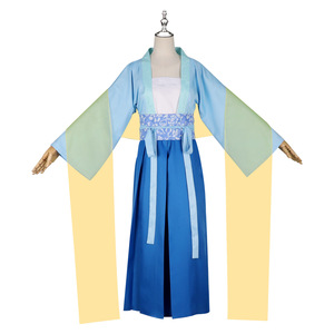 Starry Garden The Whispers of the Pharmacist Girl Cosplay Hanfu Costume de style ancien pour femme Thème Chat Bleu Vert - Product Image 5
