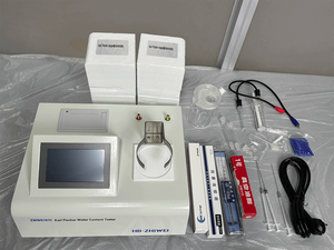 เครื่องทดสอบความชื้นน้ำมันหม้อแปลงไฟฟ้า |   เครื่องวิเคราะห์ปริมาณน้ำแบบคูลอมิเมตริกของคาร์ล ฟิชเชอร์ พร้อมหน้าจอสัมผัสอัตโนมัติ - Product Image 6