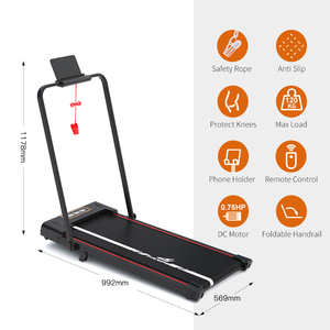 Upgraded Home Use Foldable Electric Treadmill with 0.75HP Motor LED Display 1-12km/h Speed Range for Home Exercise - Product Image 4