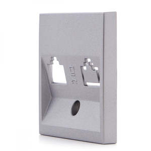 Tapa Frontal Panasonic Novella 1X RJ11-RJ45 o 2X RJ11-RJ45, Colore Argento (Compatibile con Meccanismo Karre) - Product Image 1