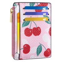Porte-cartes RFID fonctionnel en nylon, compact, avec accès facile aux pièces de monnaie, pochette zippée fine, personnalisable avec logo, pour hommes et femmes