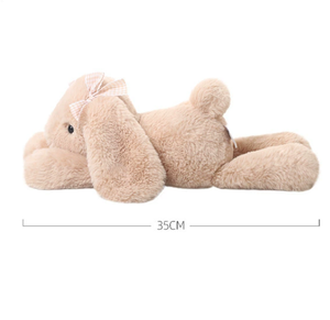 Adorable Peluche de Conejo en Posición Acostada, Juguete de Peluche Suave para Dormir, Bordado, Súper Suave, Colgante, Regalo de Cumpleaños - Product Image 4