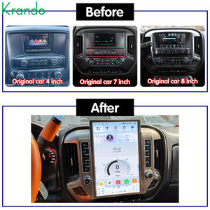 Lecteur DVD de voiture 14,5'' pour <span class=keywords><strong>Chevrolet</strong></span> <span class=keywords><strong>Silverado</strong></span> GMC Sierra <span class=keywords><strong>2014</strong></span>-2018 Android Auto Carplay sans fil Navigateur GPS Radio Qualcomm 4G - Product Image 2