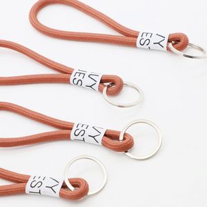 Custom Minimalist Round Braided Rope Keychain Aesthetic Wrist Lanyard for <b>Keys</b> Trendy Boutique Lifestyle Accessory - Product Image 2