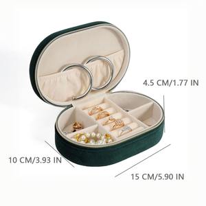 Custom Mini Leather <b>Jewelry</b> Box Travel Makeup Organizer with Logo <b>Storage</b> Gift for Friends and Family - Product Image 4