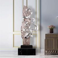 128X53CM Sculpture abstraite moderne à grande échelle pour hôtel, meubles haut de gamme pour le buffet du salon à l'entrée