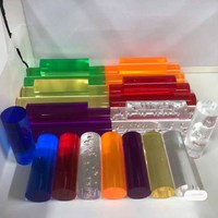 Batang Akrilik PMMA Berwarna Xinfu dengan Transmisi Cahaya Lebih dari 93% Fitur Kaku Diameter 20mm untuk Pencahayaan LED