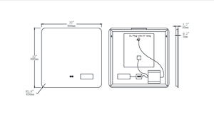 Hiện đại hình chữ nhật tắm gương với đèn <span class=keywords><strong>LED</strong></span> cảm biến cảm ứng chuyển đổi defogger IP44 đánh giá chiếu sáng thiết kế đồ họa giải pháp - Product Image 5