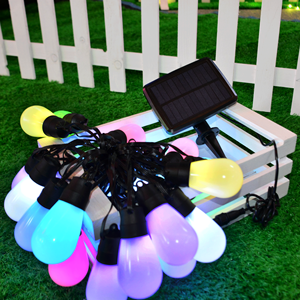 Bóng Đèn S14 Dây Đèn <span class=keywords><strong>LED</strong></span> Edison Năng Lượng Mặt Trời Điều Khiển Ứng Dụng Chống Vỡ IP67 Đèn Trang Trí Treo Vườn RGB Thông Minh - Product Image 3