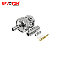 Connecteur BNC mâle à sertir pour câble coaxial RF Flex2, connecteurs en cuivre RF BNC en stock - Prix usine