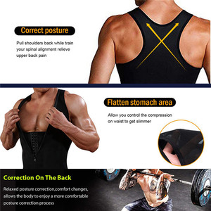 <span class=keywords><strong>Fajas</strong></span> <span class=keywords><strong>reductoras</strong></span> de neopreno y recortador de cintura para hombre, moldeador de cinturón para el sudor con cremallera, adelgazante, entrenador de cintura - Product Image 5