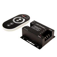 Contrôleur de variateur LED sans fil RF professionnel 12V 24V 18A pour bande LED monocolore