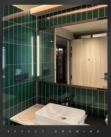 Panel dinding dekoratif kamar mandi PVC, batu bubuk Modern beralur tahan air dan tahan api