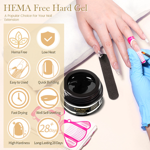 BORN PRETTY 1KG Gel Costruttore Unghie UV Senza Bruciature Formula EU Senza Calore Senza HEMA Gel Duro Trasparente Effetto Jelly per Estensione Unghie in Bulk - Product Image 6