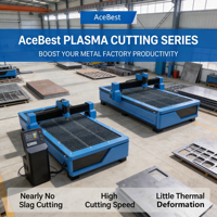 Machine de découpe plasma AceBest 1530, système CNC professionnel, moteur pas à pas, haute productivité pour métaux non ferreux