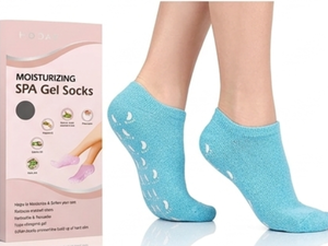 ถุงเท้าเจลสำหรับทำให้ส้นเท้าที่หยาบกร้านนุ่มขึ้นและช่วยรักษาสมดุลความชื้นในชีวิตประจำวัน ดีไซน์ที่สวมใส่สบายช่วยคืนความนุ่มนวล - Product Image 1