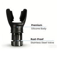 Dispositivo de Entrenamiento de Respiración Abdominal y Capacidad Pulmonar para Ejercicio Aeróbico Portátil de Silicona ABS Modelo 969 de HUIZHAO Premium