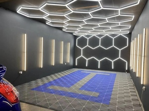 Arlott制造商为汽车商店供应高亮度汽车细节发光二极管车库灯六角天花板工作灯 - Product Image 2