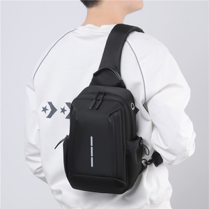 Giản Dị Ngoài Trời Du Lịch Thể Thao Eo Túi Biểu Tượng Tùy Chỉnh Người Đàn Ông Của Không Thấm Nước Ngực Túi Đa Chức Năng Crossbody <span class=keywords><strong>Sling</strong></span> Ba Lô - Product Image 4