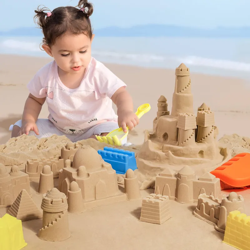 Giocattoli da spiaggia per bambini set per bambini giocattoli per bambini 2022 space baby plastic toy sand set magic clay color mud plastilina