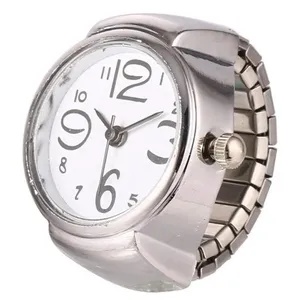 Anillo Reloj de Dedo para Pareja, Estilo Punk Vintage, Correa Elástica de Aleación, Joyería para Hombre y Mujer, Esfera con Números Romanos, 28 Estilos, Mini Relojes de Cuarzo - Product Image 4