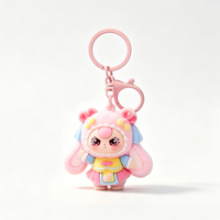 Porte-clés en peluche douce personnalisé Kawaii en gros, pendentif mignon en PVC et caoutchouc, breloque de sac, accessoire de voiture, cadeau pour filles