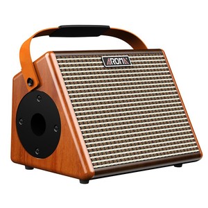 Amplificador de guitarra acústica portátil AROMA de 15W, altavoz BT, micrófono con batería recargable integrada, accesorio para instrumentos de cuerda - Product Image 5
