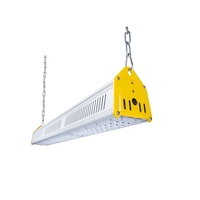 Luminaire LED linéaire haute baie 200W 250W pour entrepôt, usine, bureau, avec support en aluminium, IP65
