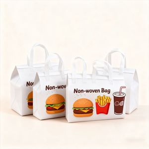 Sac isotherme écologique personnalisé en tissu non tissé anti-fuite pour gâteaux, lait, thé - Sac repas à emporter - Product Image 1