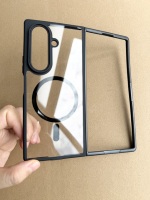 Étui en caoutchouc pour Samsung Galaxy Z Fold 8/8 Ultra, coque transparente magnétique antichoc, protection de la charnière, charge sans fil, protection fine en TPU PC