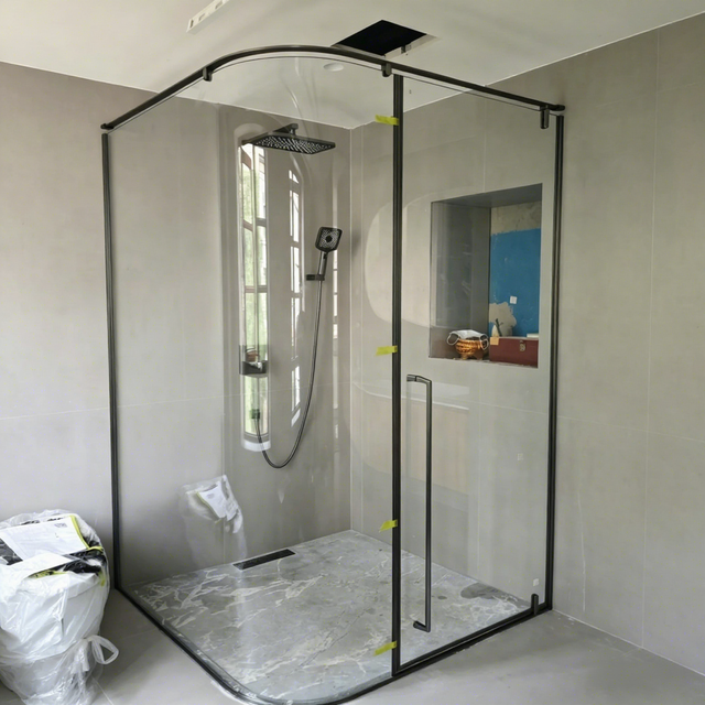 Wholesale clear Curved Tempered Glass, 6-19mm Thick, Hot Bent for Building Use, at Competitive Prices.