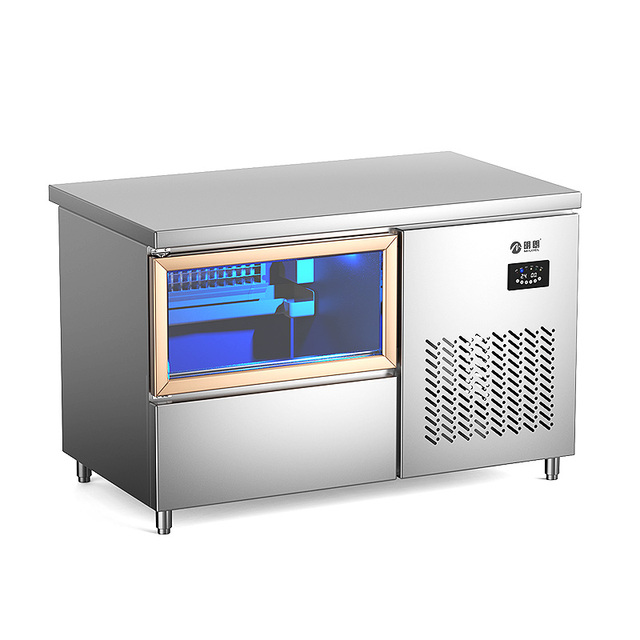 Lanxin Commercial Ice Machine Bar All-in-One Machine 150kg/24 Hours Large Automatic Square Ice Maker in Bubble Tea Shop