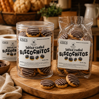 Étiquettes personnalisées pour emballages alimentaires de biscuits, autocollants en rouleau blancs en BOPP, résistants à l'eau et à l'huile, auto-adhésifs pour bocaux, boîtes et sachets