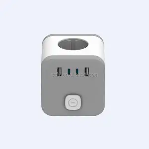 EU/Germany standard cube socket power cube socket cube adapter with USB fast charger 7 in 1 PD 20W wall socket