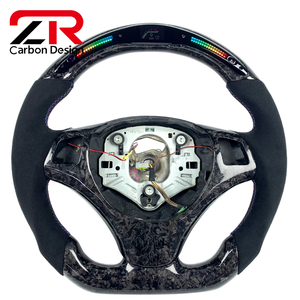 Volante Deportivo Personalizado para el Interior del Automóvil, de Fibra de Carbono con LED e Indicador de RPM, para <span class=keywords><strong>BMW</strong></span> E90 <span class=keywords><strong>328i</strong></span> E60 <span class=keywords><strong>E46</strong></span> E92 E87 E92 M3 E39 X5 E70 X6 E71 E82 - Product Image 1