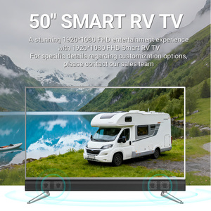 Téléviseur intelligent avec barre de son intégrée de 50 pouces, haut-parleur puissant de 40 W, Android WebOS 3.0, écran IPS BOE, <span class=keywords><strong>camping</strong></span>-<span class=keywords><strong>car</strong></span>, caravane, voiture, DC 12V, téléviseur intelligent - Product Image 4