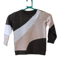 Zora Baby Meisjes Casual Kledingset Hoge Kwaliteit Biologisch Katoenen Breiwerk Geruite T-shirt en Joggingbroek met Trekkoord Meerkleurig