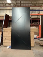 Porte principale moderne en bois massif de noyer noir Design de porte intérieure en bois pour les maisons Puertas De Interior