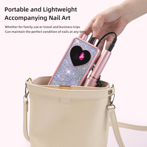 Máquina Profesional Inalámbrica <span class=keywords><strong>para</strong></span> <span class=keywords><strong>Uñas</strong></span> de 45000 RPM, Recargable, Portátil, con Pantalla de Diamante, Pulidora Eléctrica <span class=keywords><strong>para</strong></span> <span class=keywords><strong>Uñas</strong></span> - Product Image 5