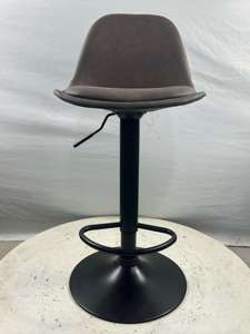 Modern Design Brown PU <b>Leather</b> Counter <b>Bar</b> Home Barstool Adjustable Swivel <b>Bar</b> <b>Stool</b> for Kitchen - Product Image 4