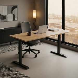 Height <strong>Adjustable</strong> Executive <strong>Desk</strong> Supplier <strong>Adjustable</strong> Work <strong>Desk</strong> Electric Computer <strong>Desk</strong> With Wide Desktop for Executive <strong>Office</strong> - Product Image 1