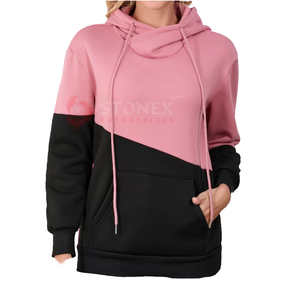 Sweat-shirts Premium pour Femmes – Collection Hiver Décontractée Streetwear – Pull Color Block Personnalisable – Épaules Tombantes – Polaire Écologique - Product Image 1